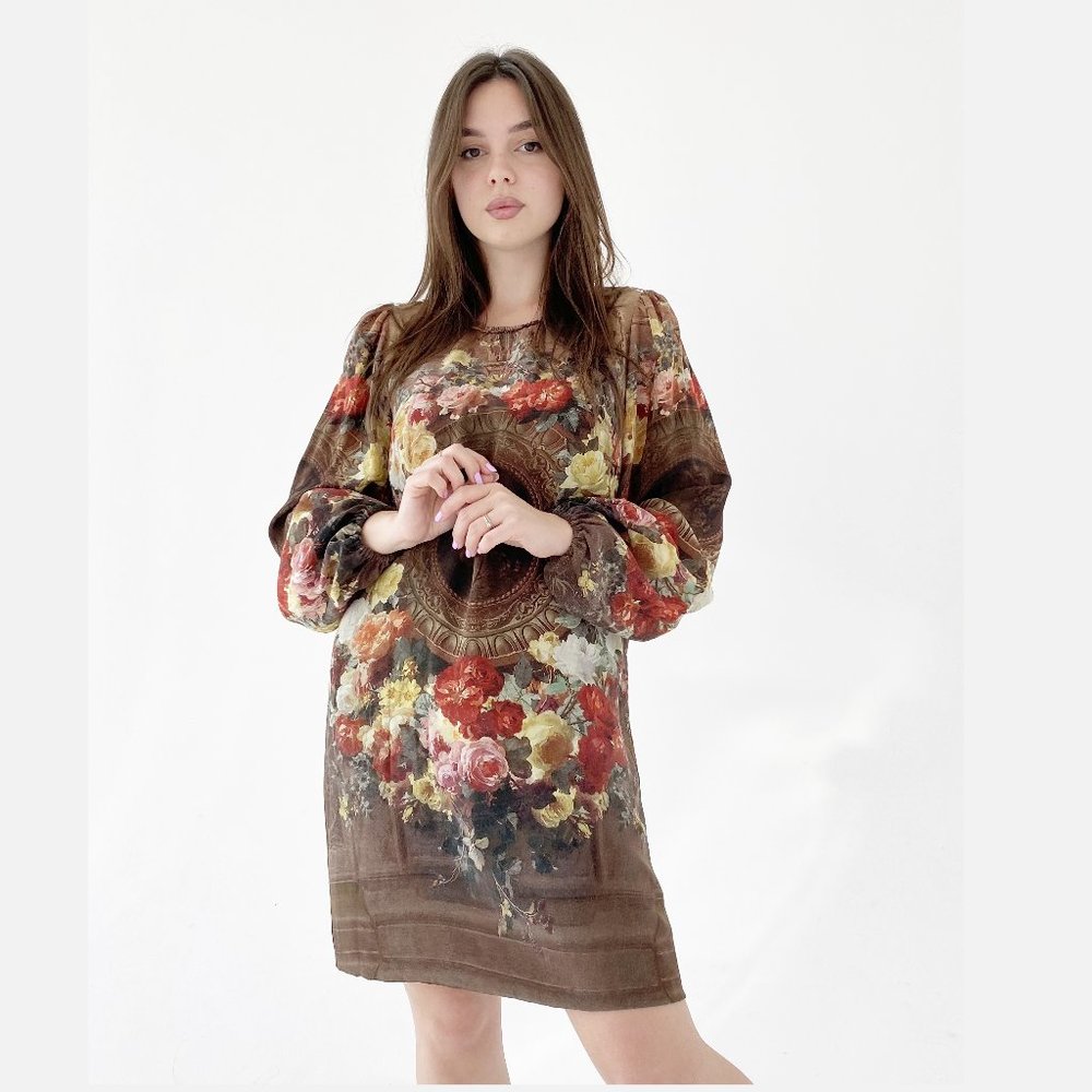 Dolce & Gabbana Runway Antique Coins Roses Dress Size: 44 IT Made in Italy